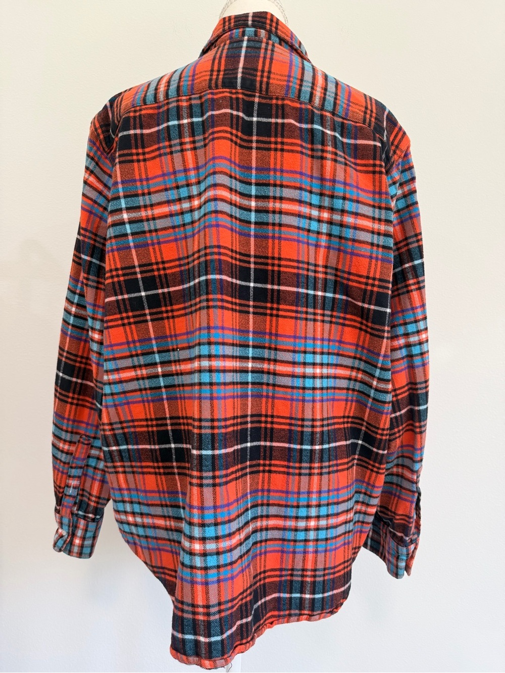 Frank & Eileen The Eileen Button Up in Orang Blue and Black Plaid - Picture 8 of 8